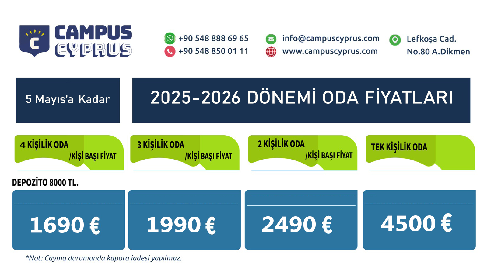 campus fiyatlar 2025